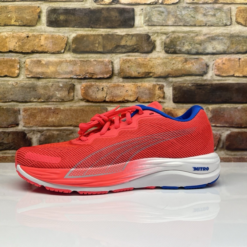 Puma Velocity Nitro 2 Womens 8.5 US Running Shoes Pink Blue Cushioned Comfort